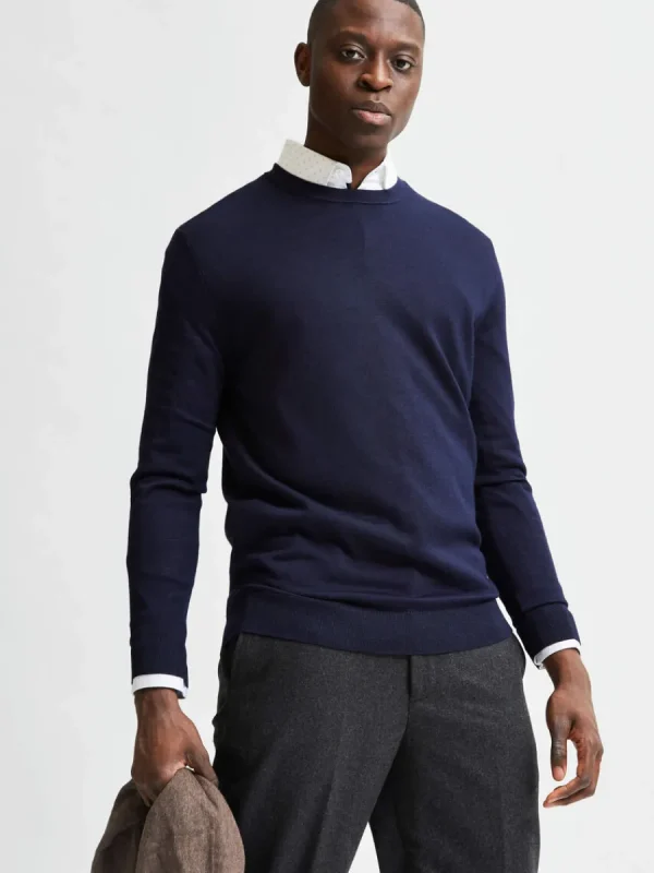 SELECTED LÅNGÄRMAD TRÖJA Blue New