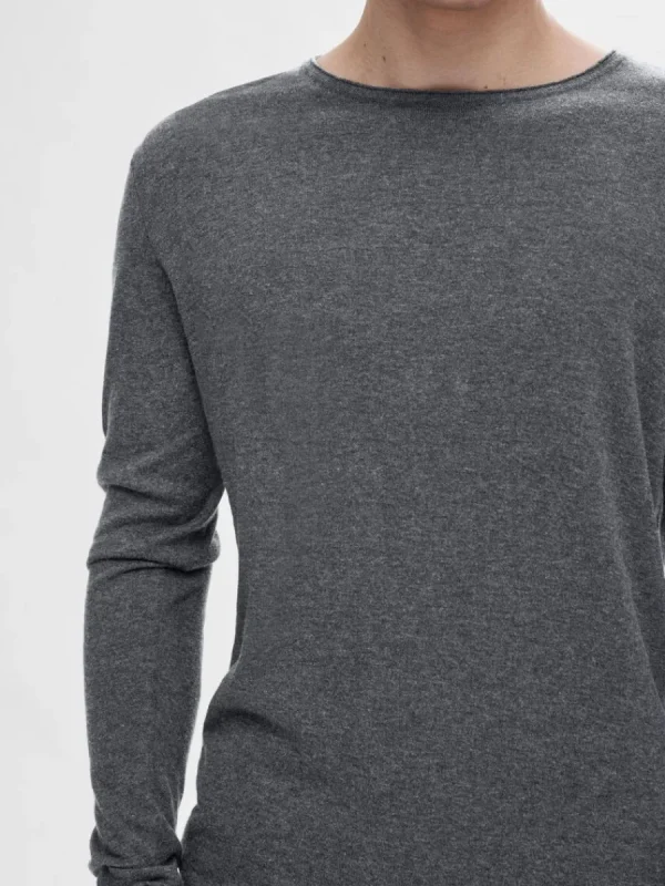 SELECTED LÅNGÄRMAD TRÖJA Grey Hot