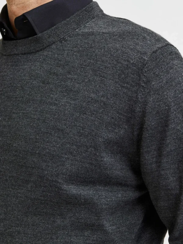 SELECTED LÅNGÄRMAD TRÖJA Grey Outlet