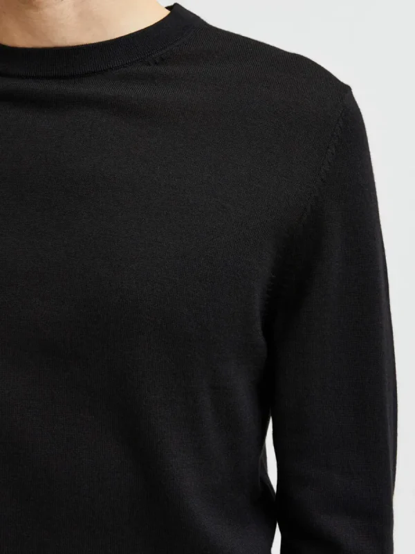 SELECTED LÅNGÄRMAD TRÖJA Black Shop