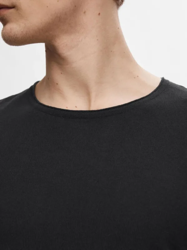 SELECTED LÅNGÄRMAD TRÖJA Black Flash Sale