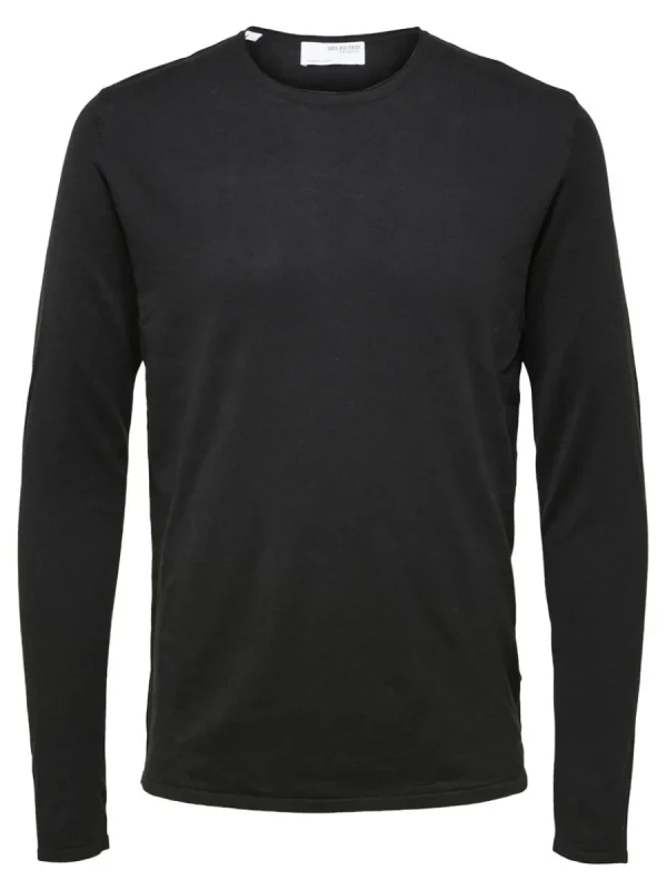 SELECTED LÅNGÄRMAD TRÖJA Black Flash Sale