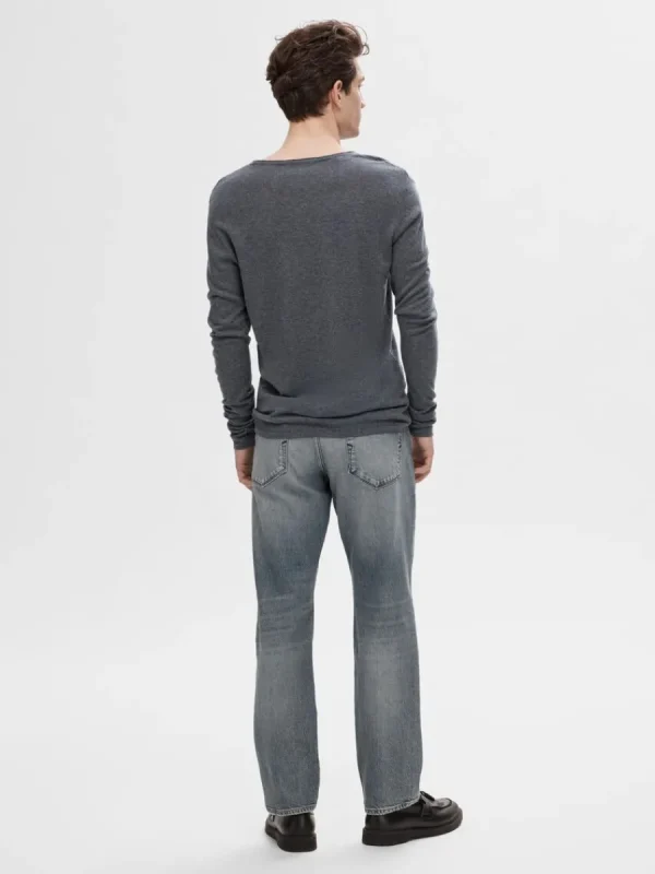 SELECTED LÅNGÄRMAD TRÖJA Grey Hot