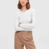 SELECTED LÅNGÄRMAD T-SHIRT White Best