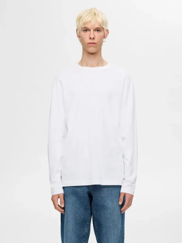 SELECTED LÅNGÄRMAD T-SHIRT White Online