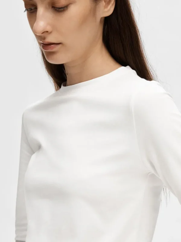 SELECTED LÅNGÄRMAD T-SHIRT White Online