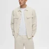 SELECTED LÅNGÄRMAD ÖVERSKJORTA Beige Hot