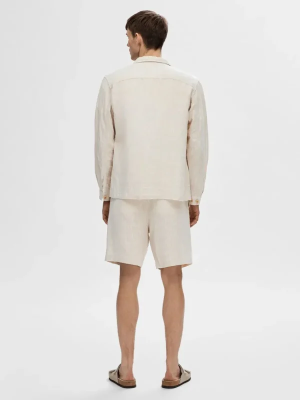 SELECTED LÅNGÄRMAD ÖVERSKJORTA Beige Hot
