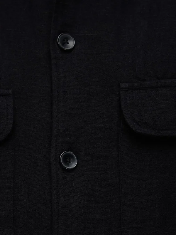 SELECTED LÅNGÄRMAD ÖVERSKJORTA Black Flash Sale