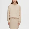 SELECTED LOGOTYPBRODERI SWEATSHIRT Beige Fashion