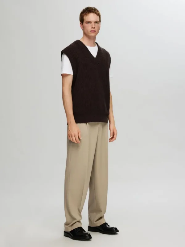 SELECTED 220 LOOSE FIT BYXOR Beige Discount