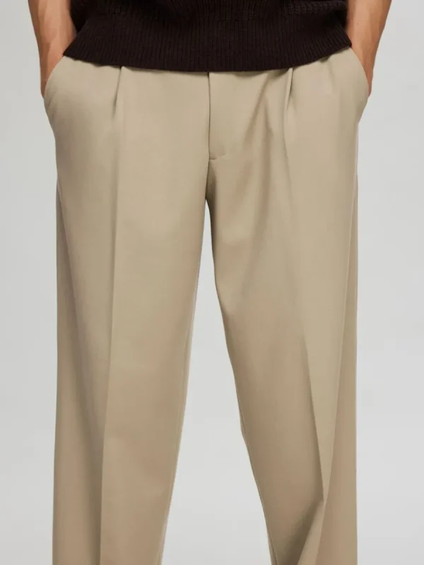 SELECTED 220 LOOSE FIT BYXOR Beige Discount