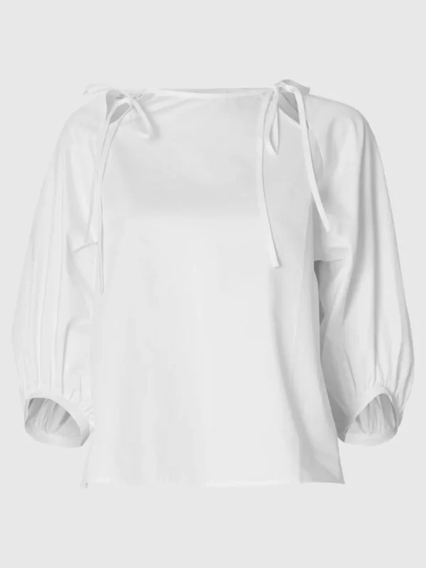 SELECTED LÖS PASSFORM BLUS MED 3/4-ÄRMAR White Hot