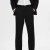 SELECTED LÖS PASSFORM BYXOR Black Hot