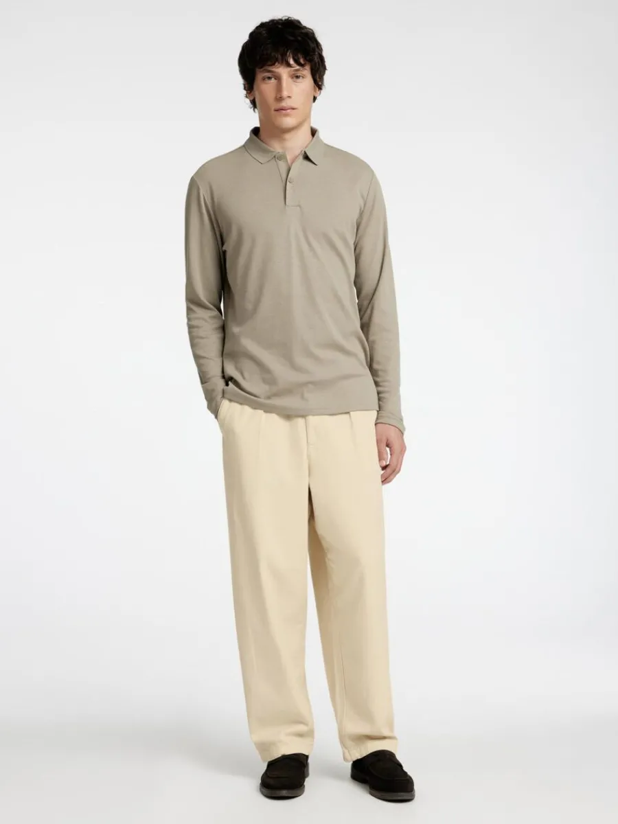 ls_passform_byxor_2-1.webp SELECTED LÖS PASSFORM BYXOR Beige Flash Sale