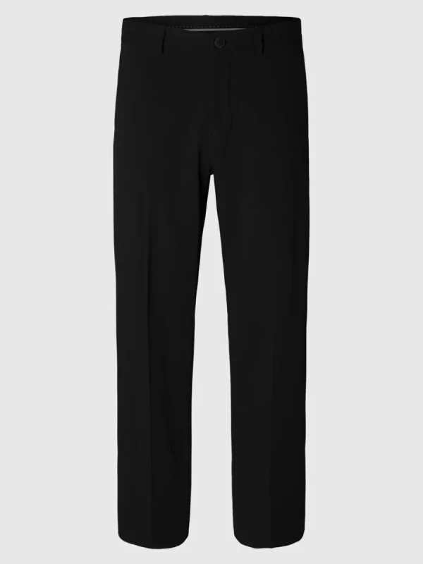 SELECTED LÖS PASSFORM BYXOR Black Hot