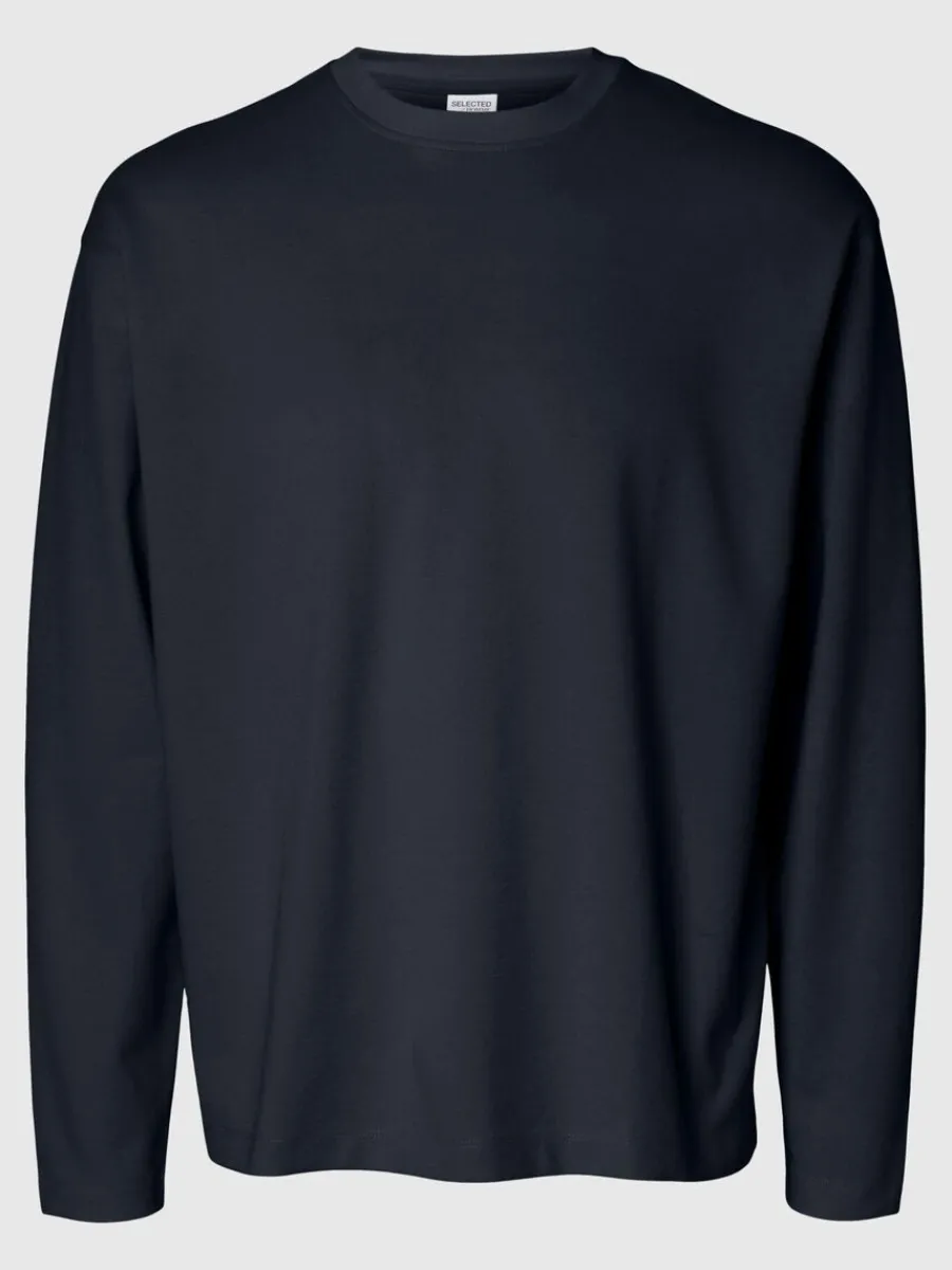 ls_passform_lngrmad_tshir_0-2.webp SELECTED LÖS PASSFORM LÅNGÄRMAD T-SHIRT Blue Outlet