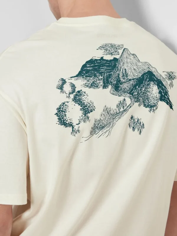 SELECTED LÖS PASSFORM MED TRYCK BAKTILL T-SHIRT White Cheap