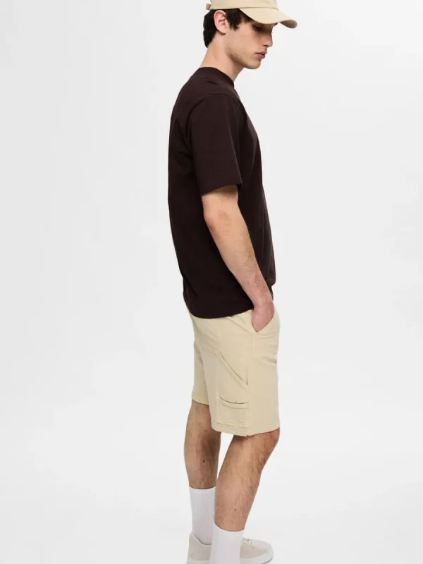 SELECTED LÖS PASSFORM SHORTS Beige Flash Sale
