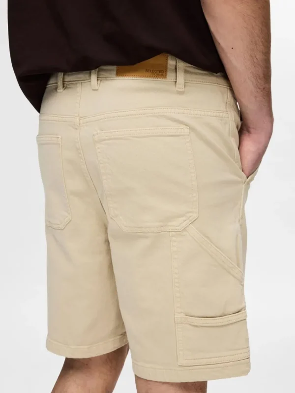 SELECTED LÖS PASSFORM SHORTS Beige Flash Sale