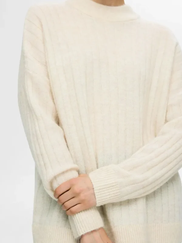 SELECTED LÖS PASSFORM TRÖJA Beige Online