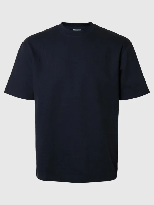 SELECTED LÖS PASSFORM T-SHIRT Blue Best