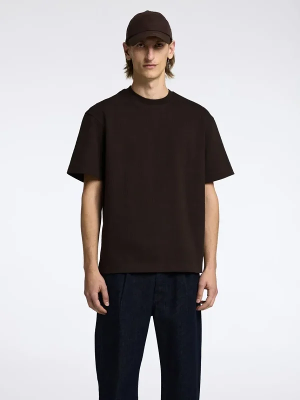 SELECTED LÖS PASSFORM T-SHIRT Brown New