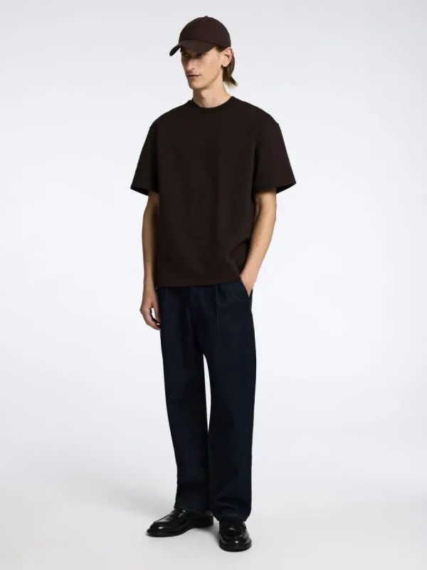 SELECTED LÖS PASSFORM T-SHIRT Brown New