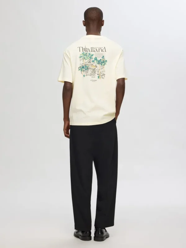 SELECTED LÖS PASSFORM T-SHIRT White Discount