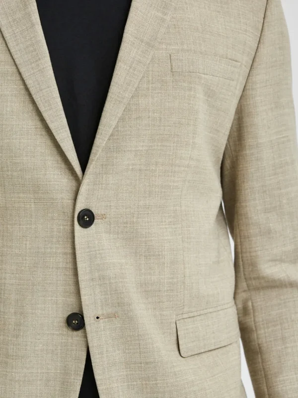 SELECTED LÄTT ENKELKNÄPPT KAVAJ Beige Outlet