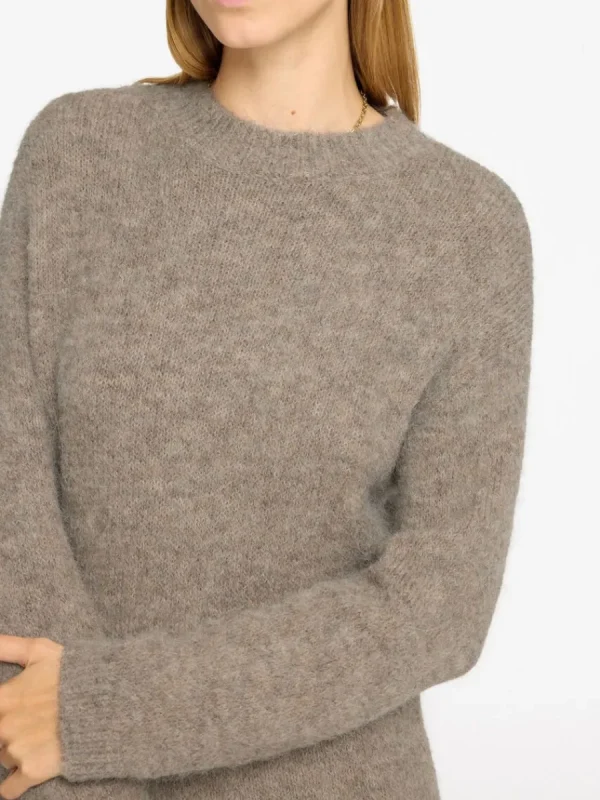 SELECTED MAXILÅNG STICKAD KLÄNNING Grey Outlet