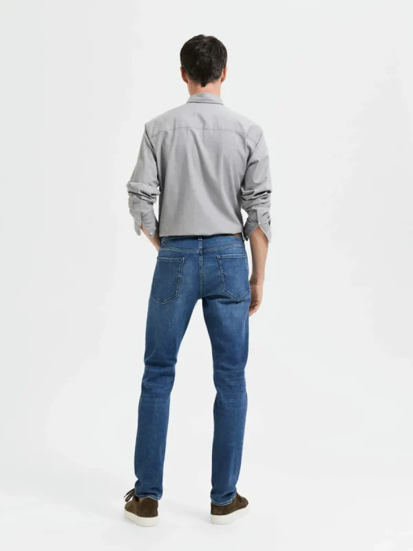 SELECTED MELLANTVÄTT SLIM FIT-JEANS Blue Best