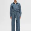SELECTED MELLANTVÄTTAD DENIM JUMPSUIT Blue Shop