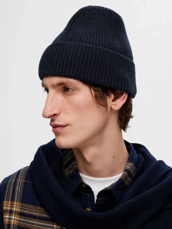 SELECTED 100% MERINOULL MÖSSA Blue Best Sale