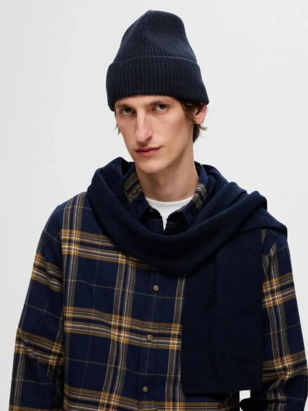 SELECTED 100% MERINOULL MÖSSA Blue Best Sale