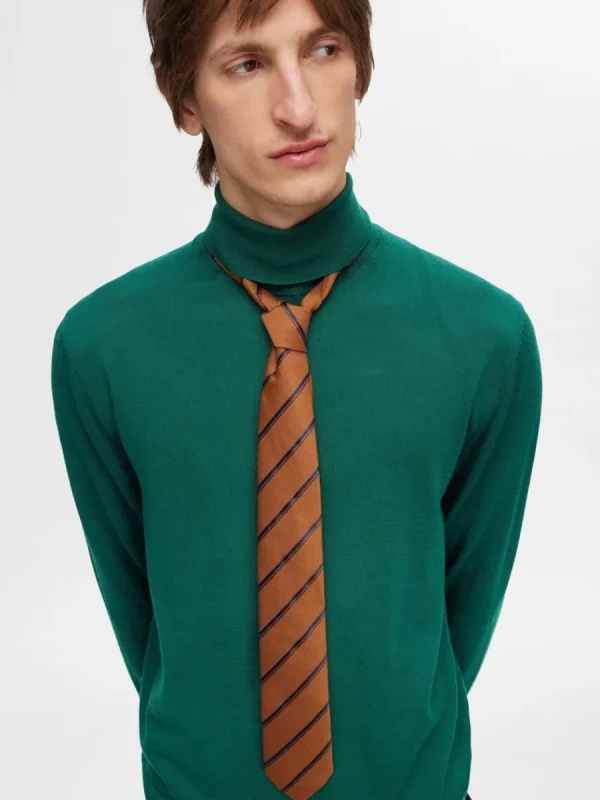 SELECTED 100% MERINOULL POLOTRÖJA Green Shop