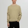 SELECTED 100% MERINOULL RUNDRINGAD TRÖJA Brown Online