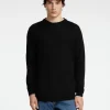 SELECTED 100% MERINOULL RUNDRINGAD TRÖJA Black Clearance