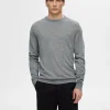 SELECTED 100% MERINOULL RUNDRINGAD TRÖJA Grey Fashion