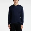 SELECTED 100% MERINOULL RUNDRINGAD TRÖJA Blue Shop