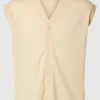 SELECTED 100% MERINOULL STICKAD VÄST Beige Best