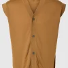 SELECTED 100% MERINOULL STICKAD VÄST Orange New