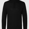 SELECTED 100% MERINOULL TRÖJA MED HALVLÅNGT BLIXTLÅS Black Flash Sale