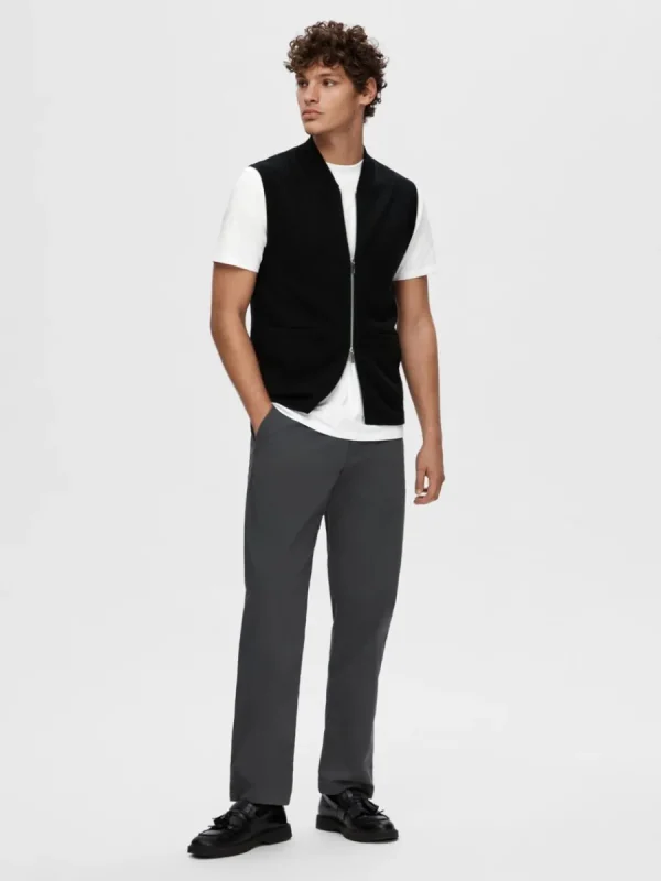 SELECTED MERINOULL VÄST Black Flash Sale