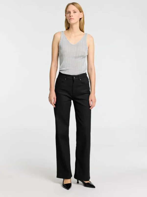 SELECTED METALLIC ÄRMLÖS TOPP Grey Discount