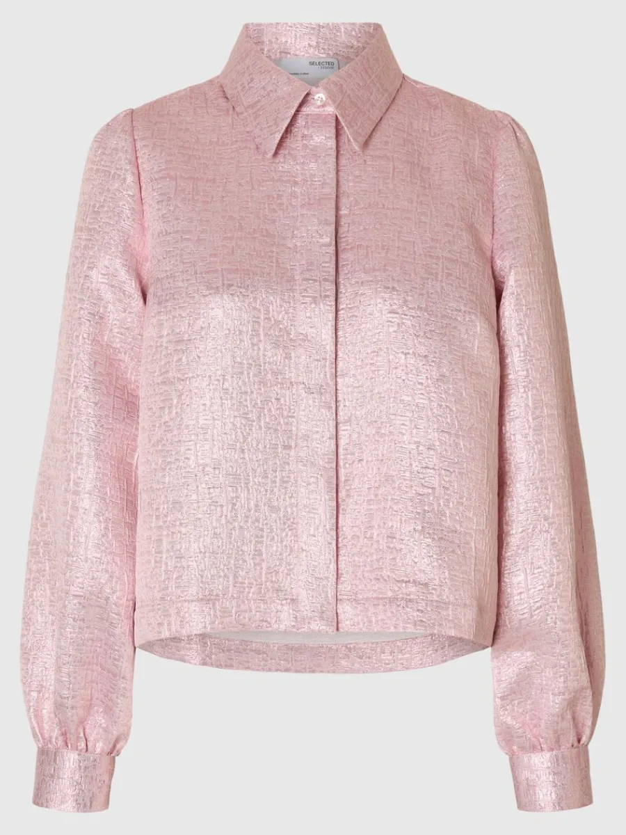 metallisk_jacquard_skjort_5.webp SELECTED METALLISK JACQUARD SKJORTA Pink Cheap