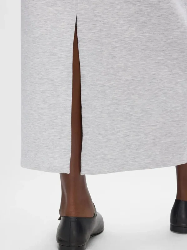SELECTED MIDILÅNG SWEATKJOL Grey Fashion