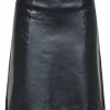 SELECTED MINILÅNG LÄDERKJOL Black Clearance