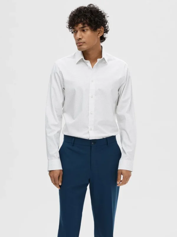 SELECTED MÖNSTRAD SKJORTA White Store