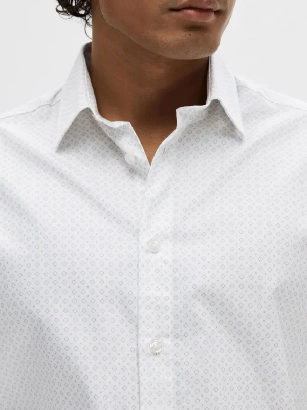 SELECTED MÖNSTRAD SKJORTA White Store